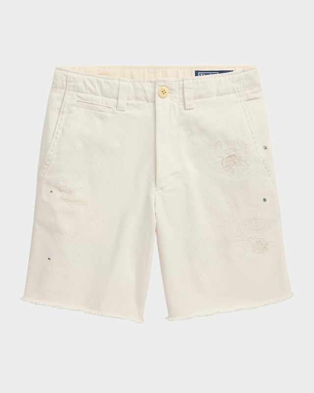 Boy's Heritage Twill Cutoff Shorts, Size 8-
